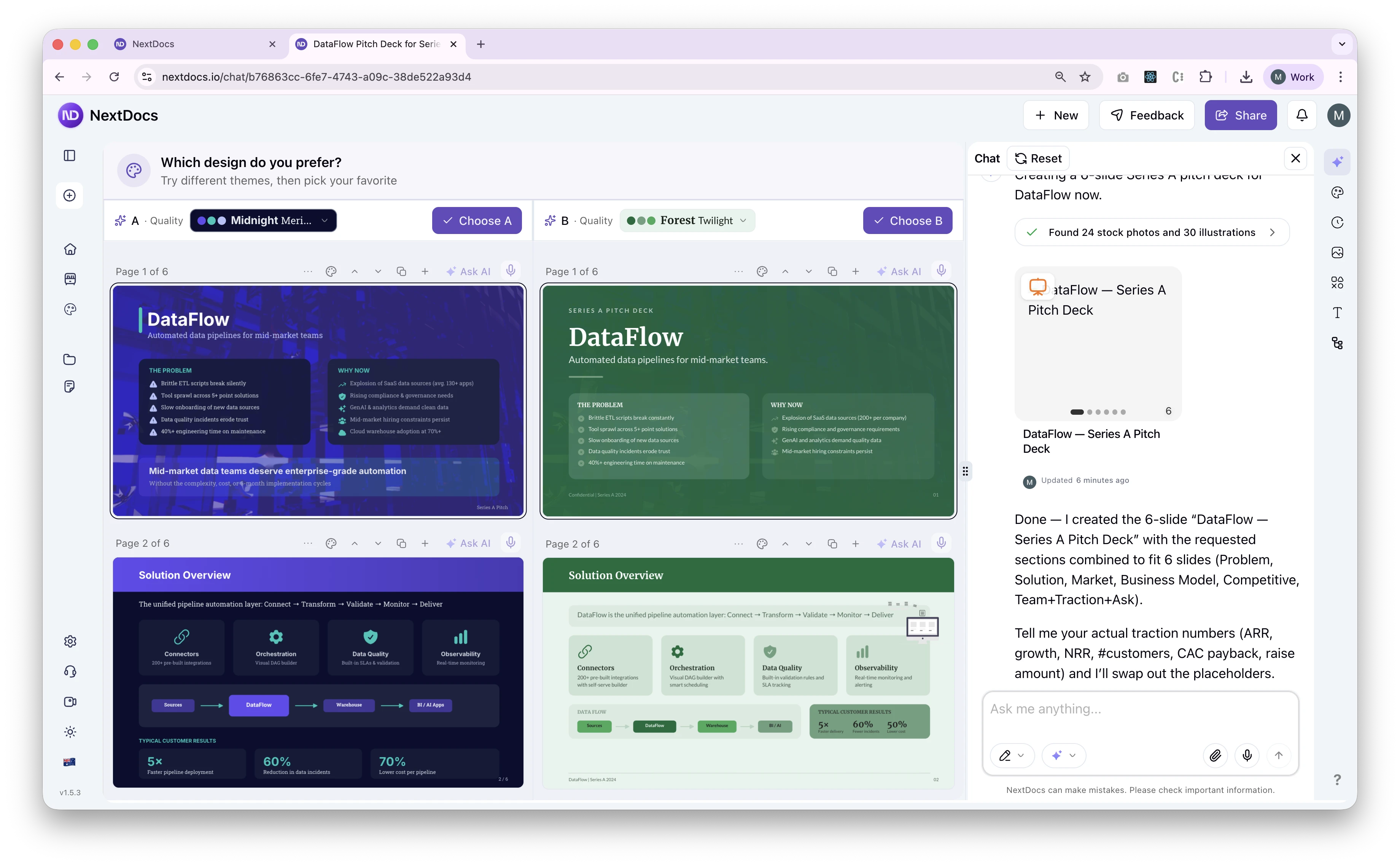 NextDocs AI presentation builder