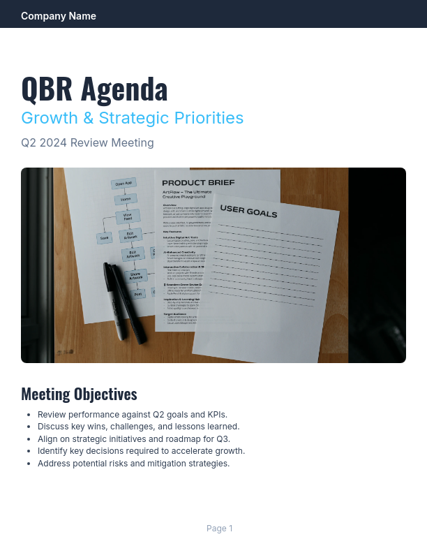 QBR Growth-Focused Executive Agenda