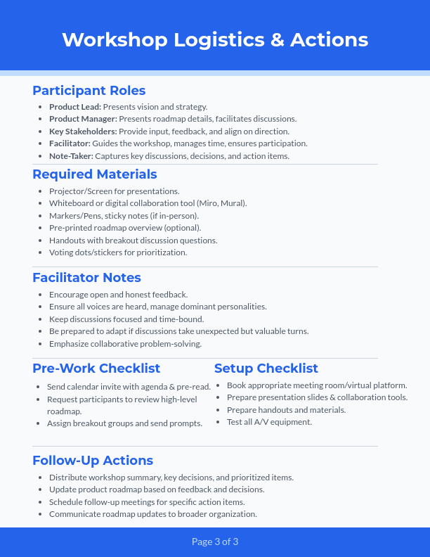 Half-Day Stakeholder Alignment Workshop