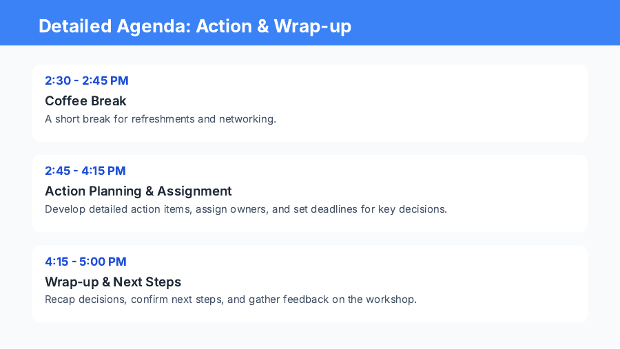 Stakeholder Alignment Workshop Agenda