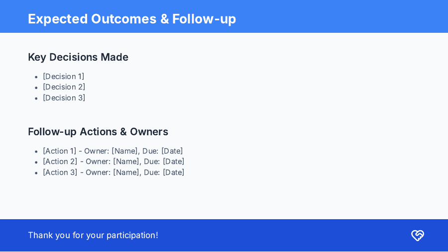 Stakeholder Alignment Workshop Agenda