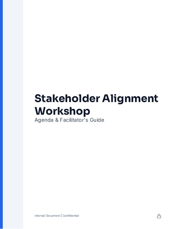 Stakeholder Alignment Workshop Agenda