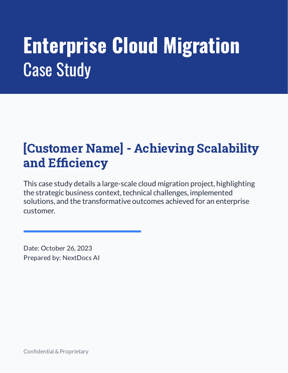 Enterprise Cloud Migration Case Study ROI