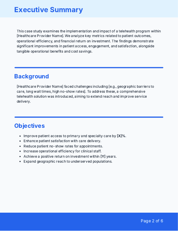 Telehealth Adoption Case Study: Patient Outcomes