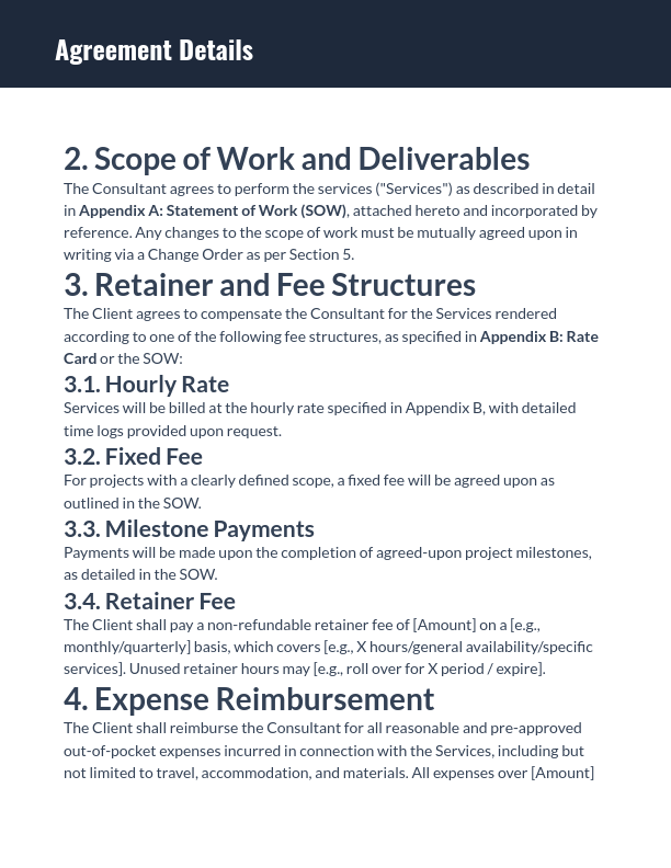 Independent Consulting Retainer Agreement