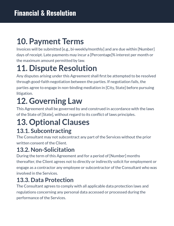 Independent Consulting Retainer Agreement