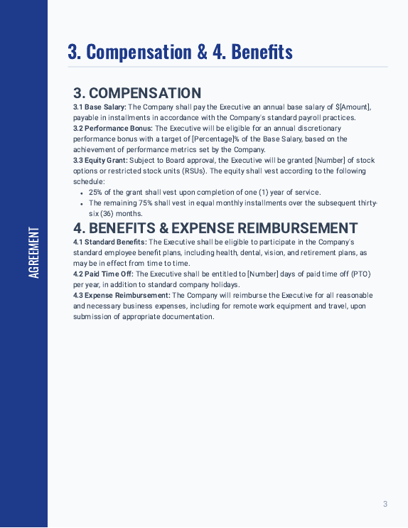 Senior Executive Remote Employment Agreement