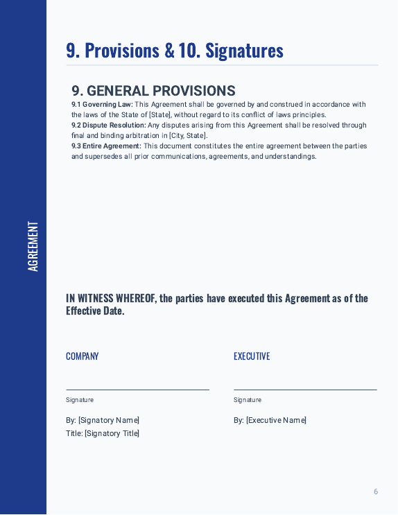 Senior Executive Remote Employment Agreement