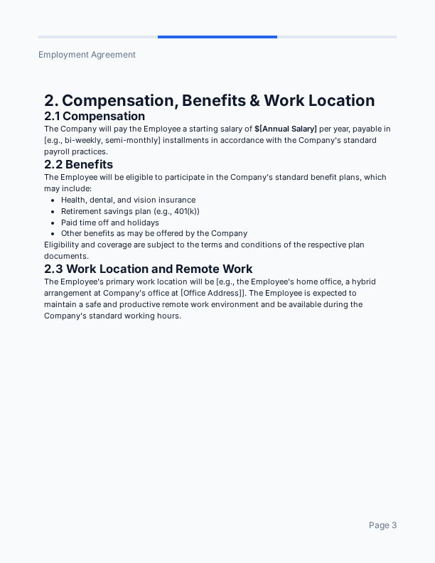 Employment Agreement for Remote & Hybrid Roles