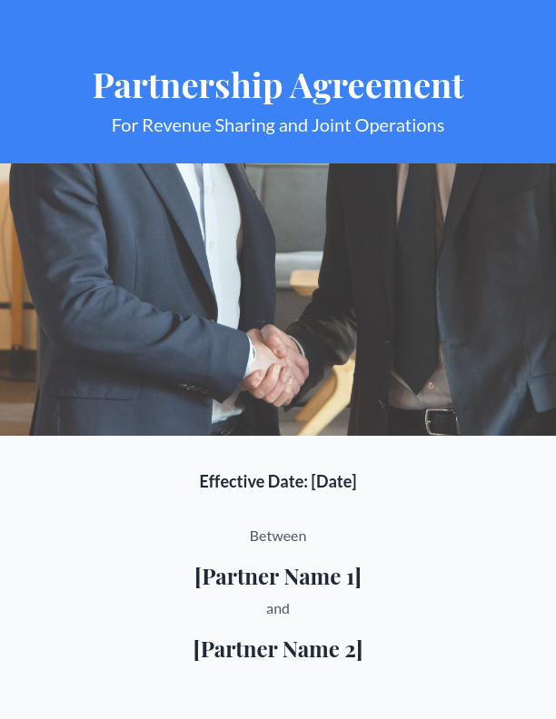 Partnership Agreement: Revenue Sharing