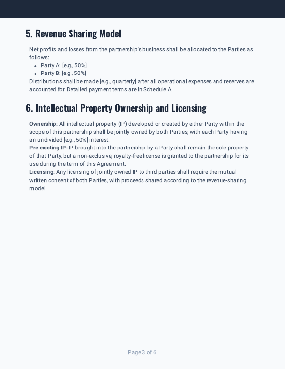 Partnership Agreement - Revenue Share & IP