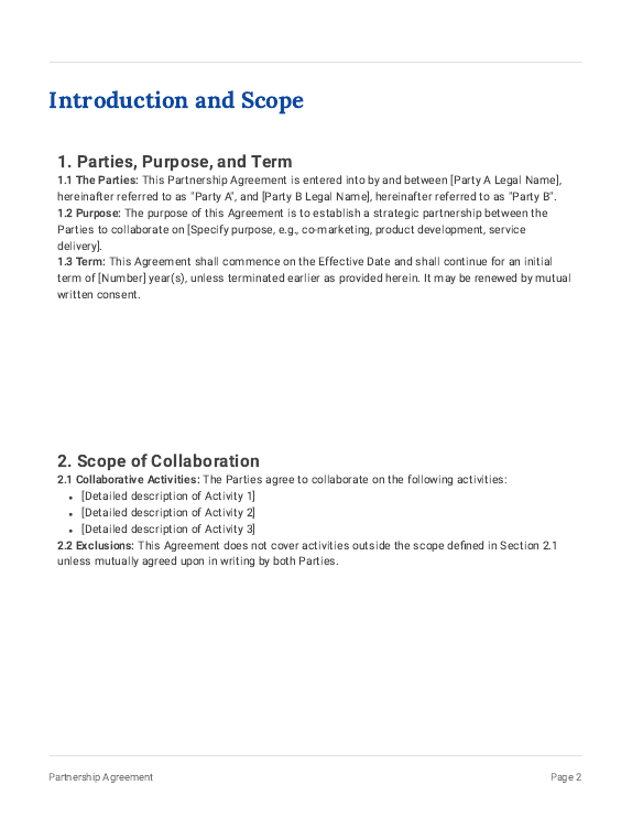Revenue-Sharing Partnership Agreement (SMBs)