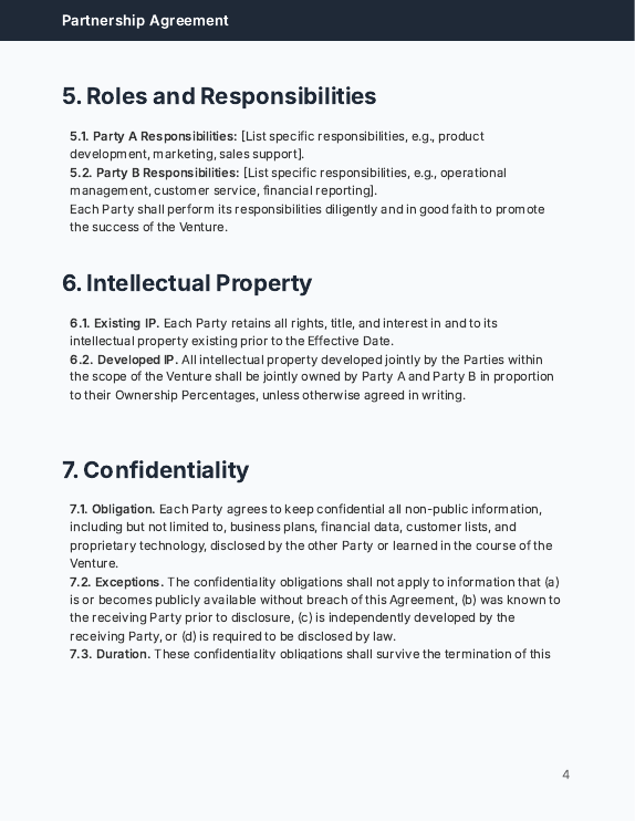 Partnership Agreement: Revenue Share Model
