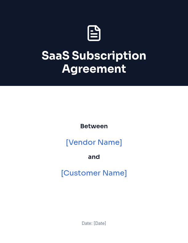 SaaS Subscription & Data Protection Agreement