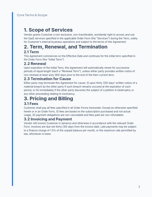 SaaS Subscription & Data Protection Agreement