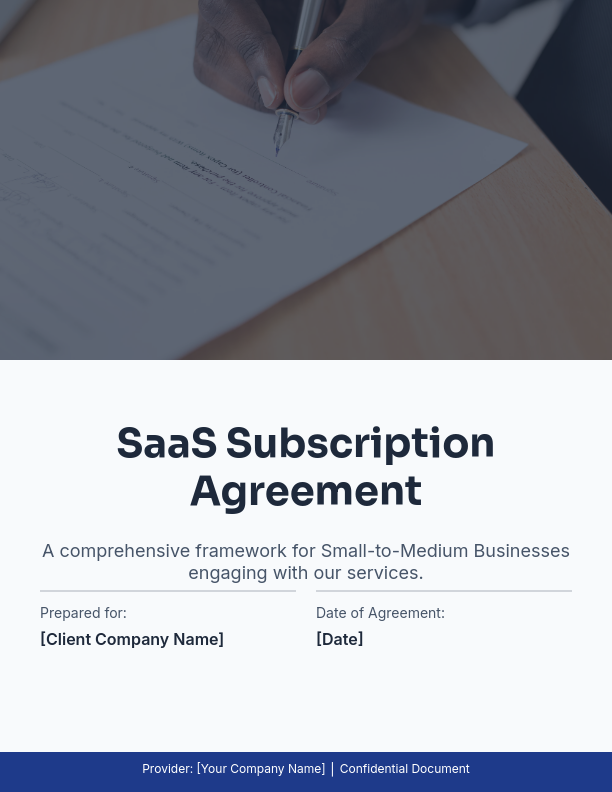 SaaS Subscription Agreement for SMBs