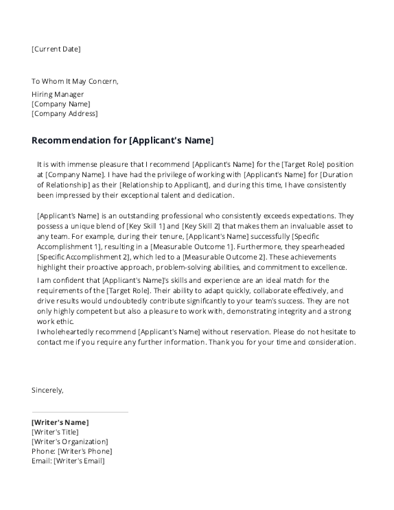 Professional Recommendation for Job Applicants