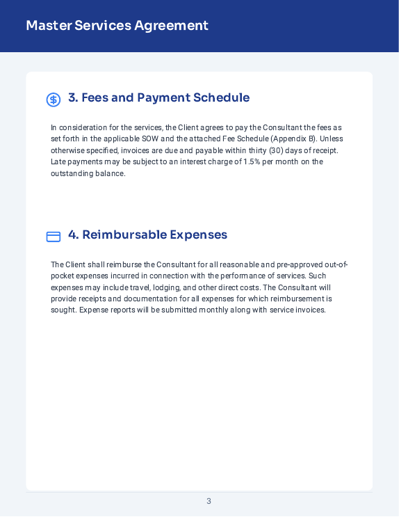 Consulting MSA for Fractional Leadership