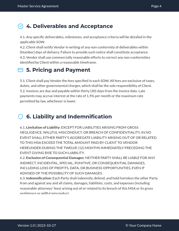 Enterprise SaaS MSA Design