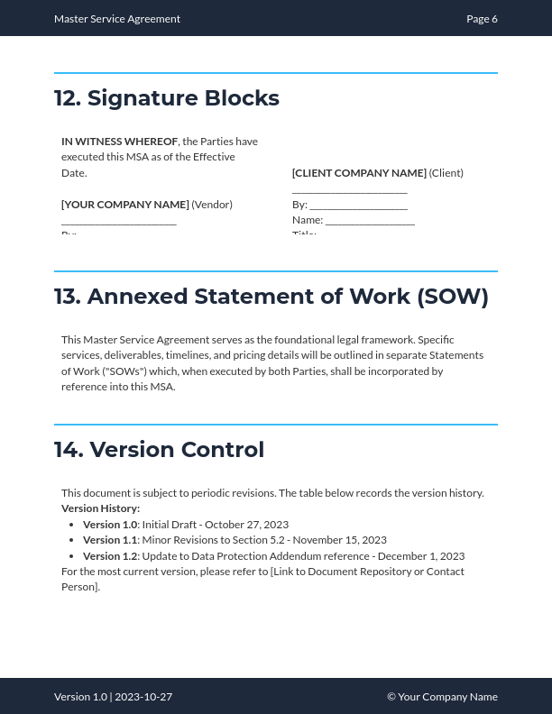 Enterprise SaaS MSA Design