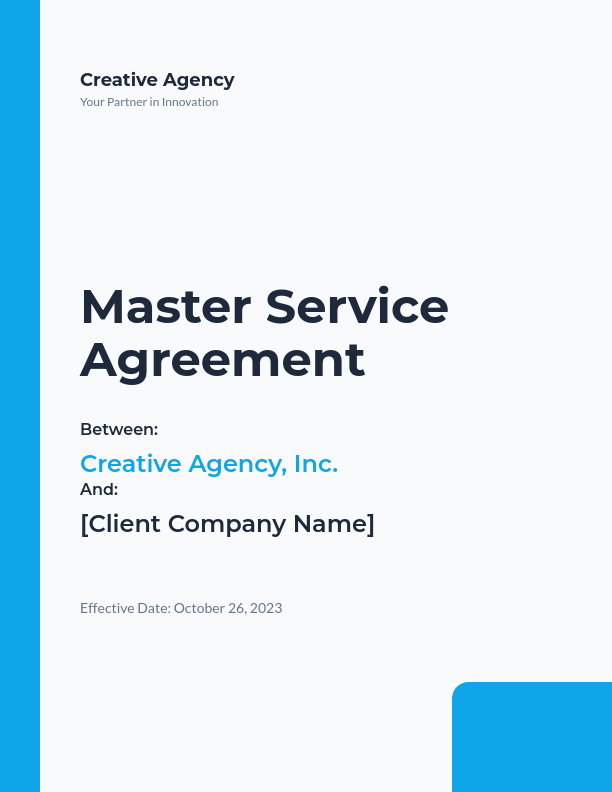 Modern MSA Design for Creative Agencies