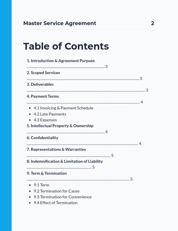 Modern MSA Design for Creative Agencies