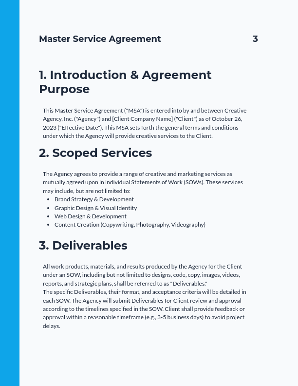 Modern MSA Design for Creative Agencies