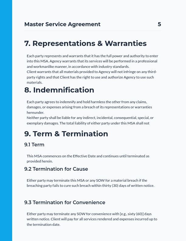 Modern MSA Design for Creative Agencies