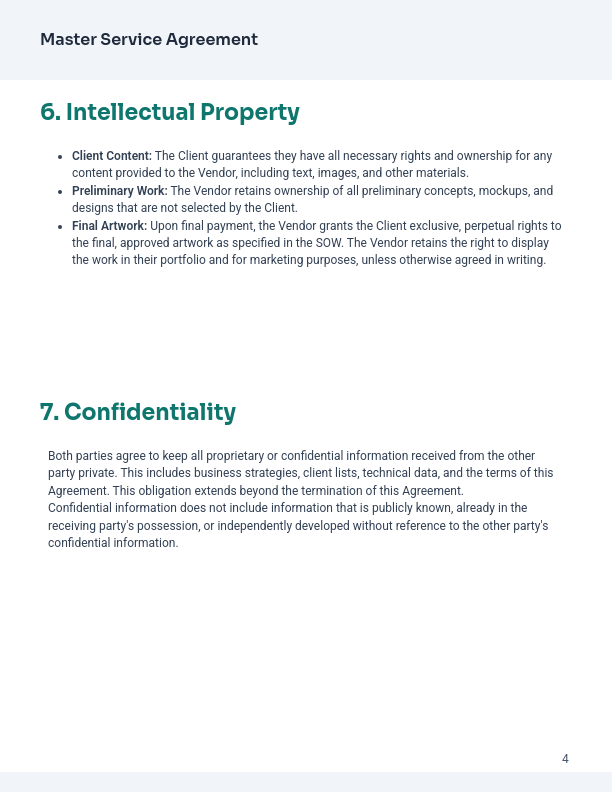 MSA for Creative Design Agencies