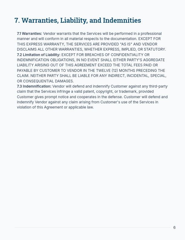 SaaS Software MSA — Variation 2