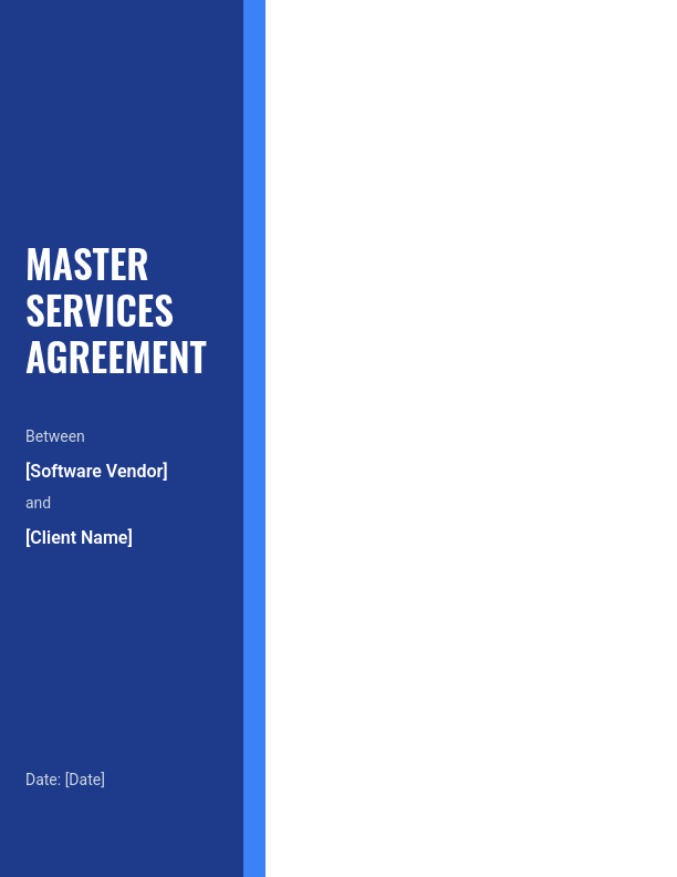 Software MSA: Vendor Integration & SLA