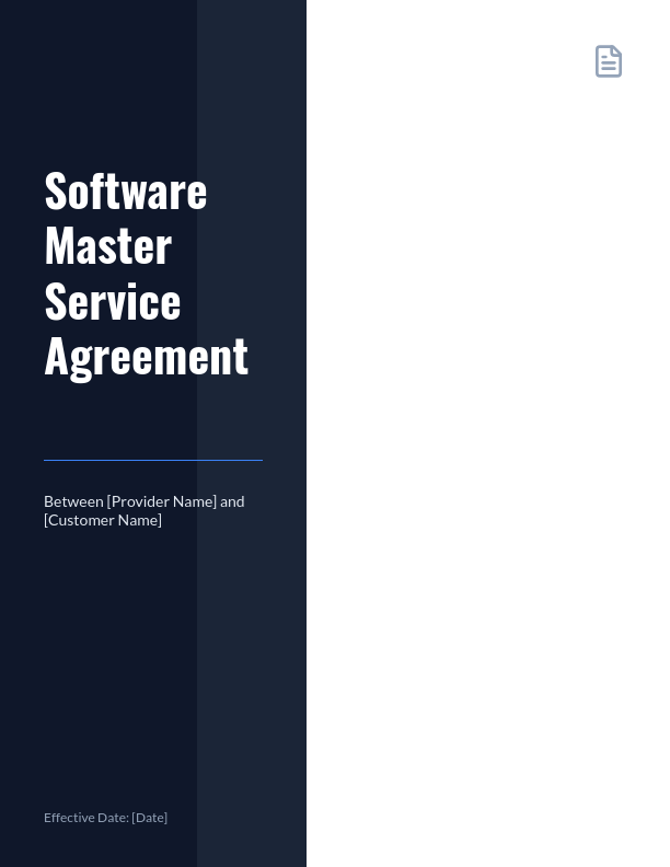 Software MSA: Data Protection & SLAs