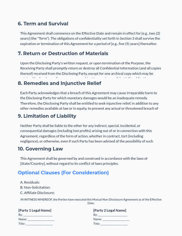 Mutual NDA for Joint Product Development