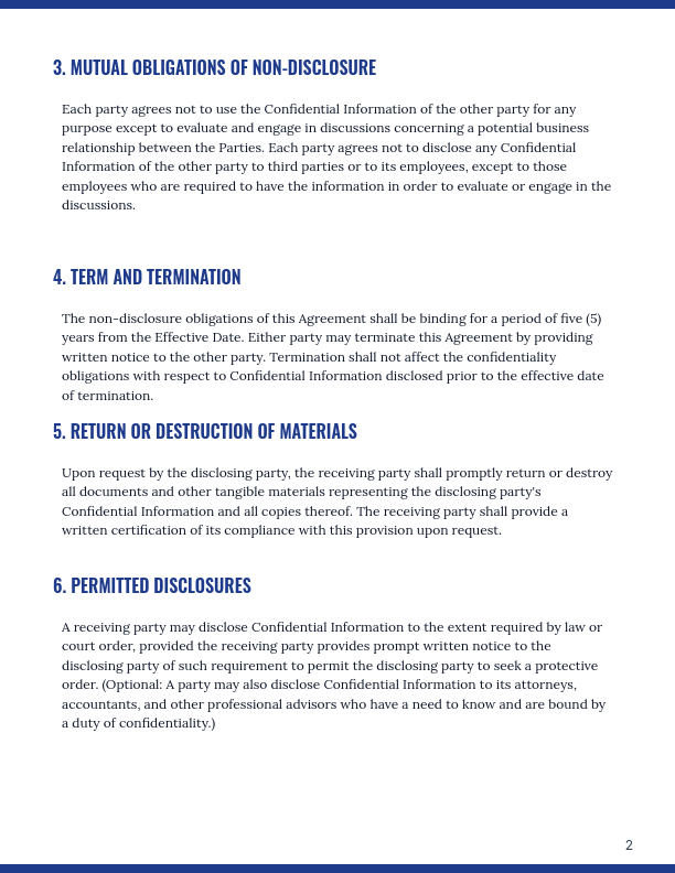 Mutual NDA for Strategic Partnerships