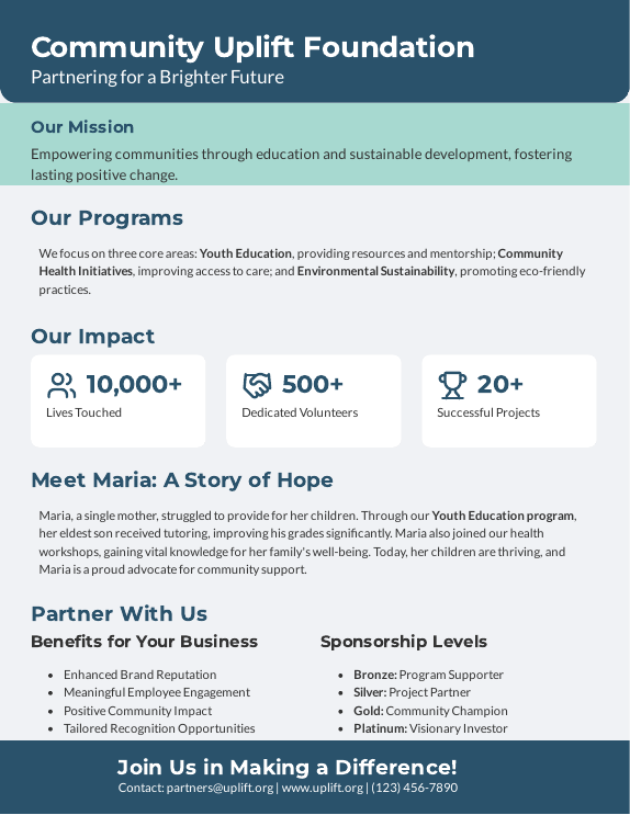 Corporate Partnership One-Pager