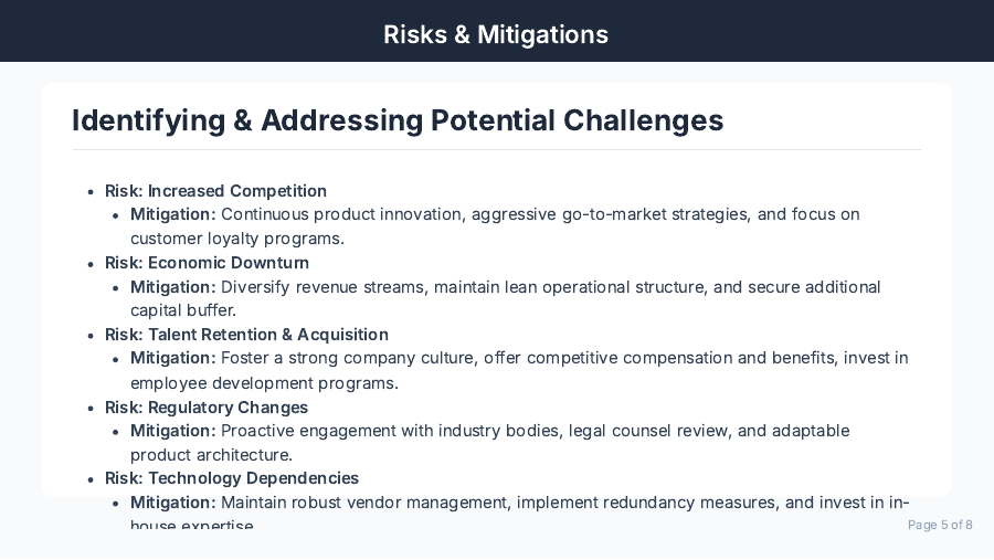 Board Briefing: Strategic Growth Pitch