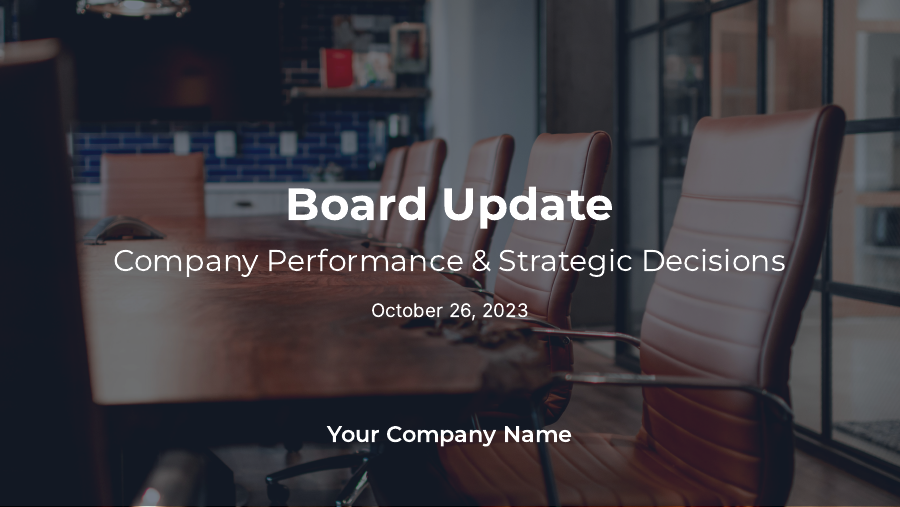 Board Briefing: Strategic Growth Update