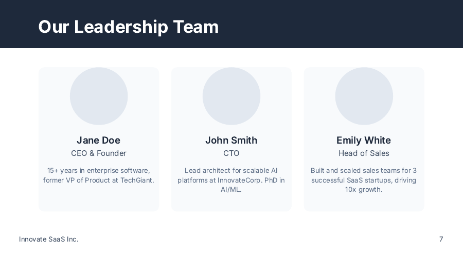 SaaS Growth Pitch for Series A Investors