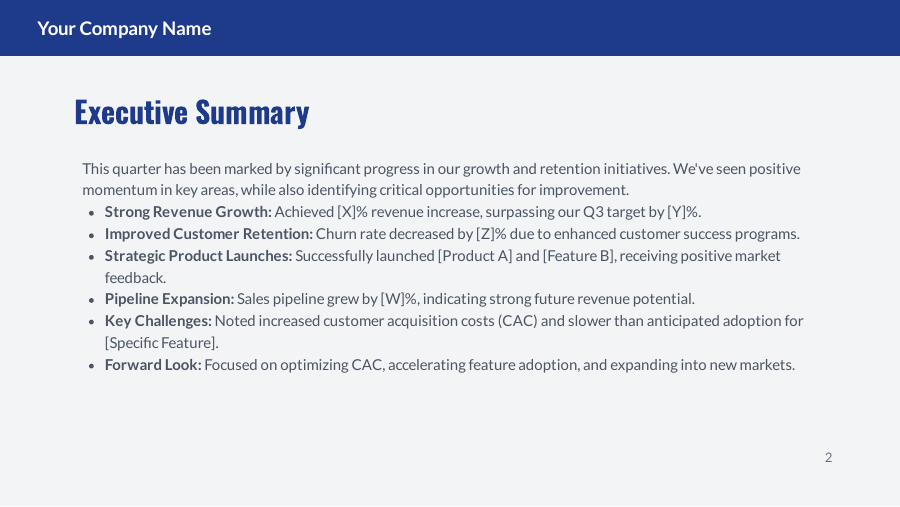 QBR: Growth & Retention Review