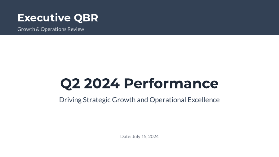 QBR Growth & Ops Executive Review