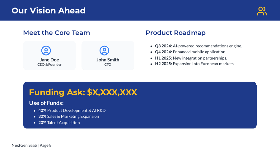 SaaS Growth & Metrics Investor Deck