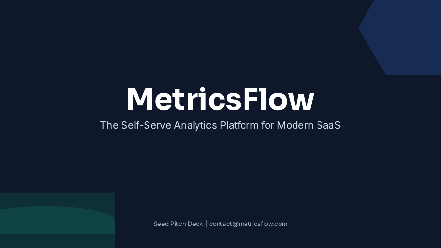 SaaS Metrics-Driven Growth Pitch Deck