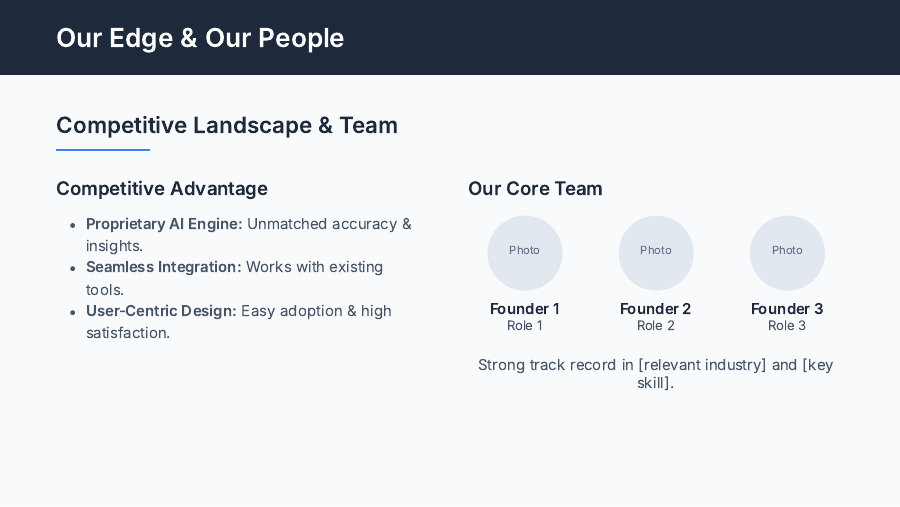 Seed Pitch Deck for SaaS Startups