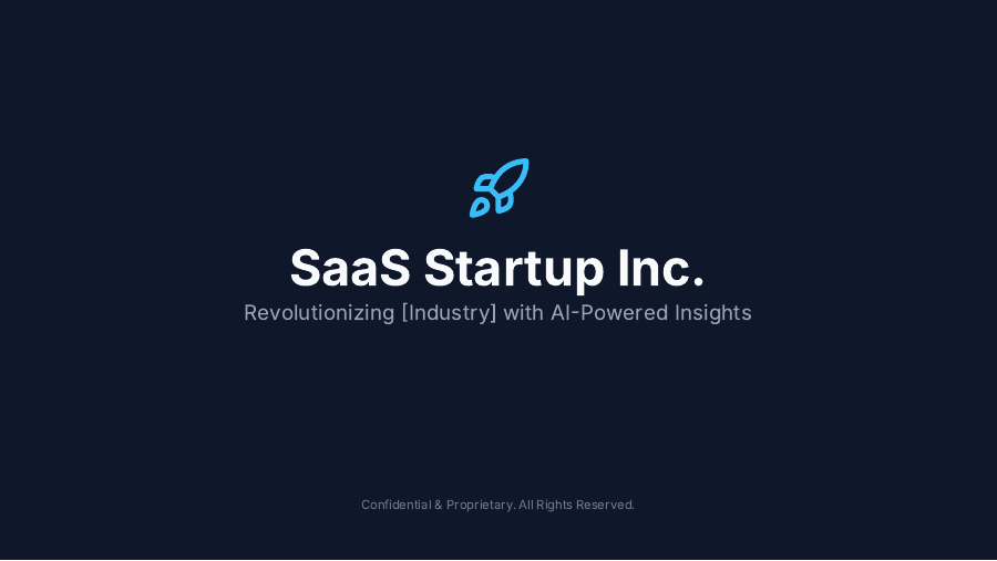 Growth-Focused SaaS Investor Deck
