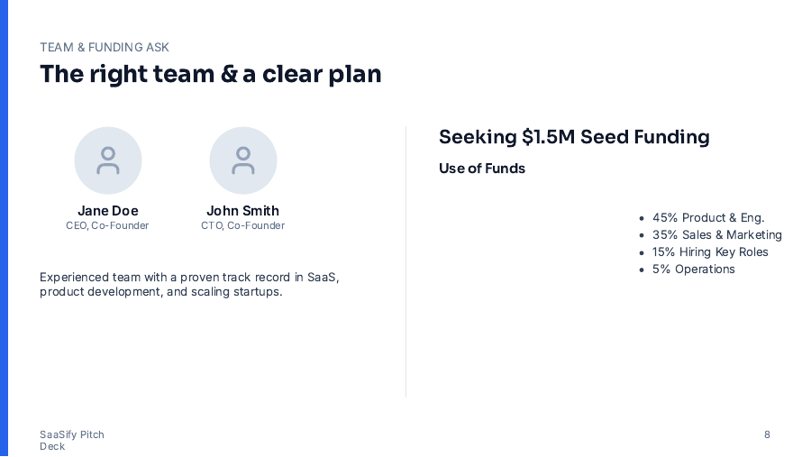 SaaS Seed Growth Pitch for Investors