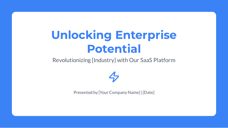 Webinar Pitch: SaaS Growth to Enterprise Buyers