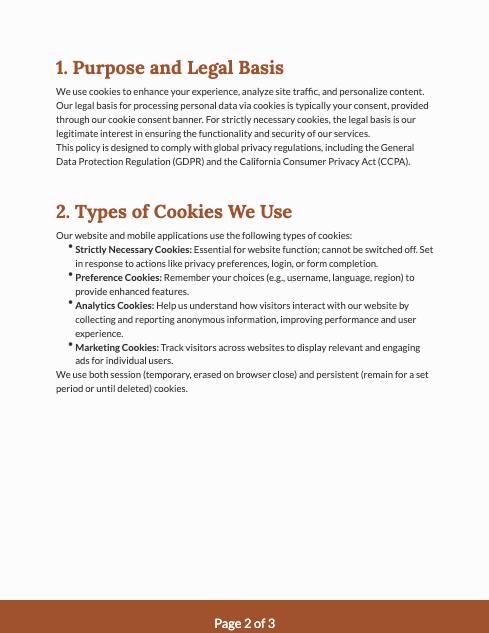 Cookie Policy — Tracking & Analytics Focus
