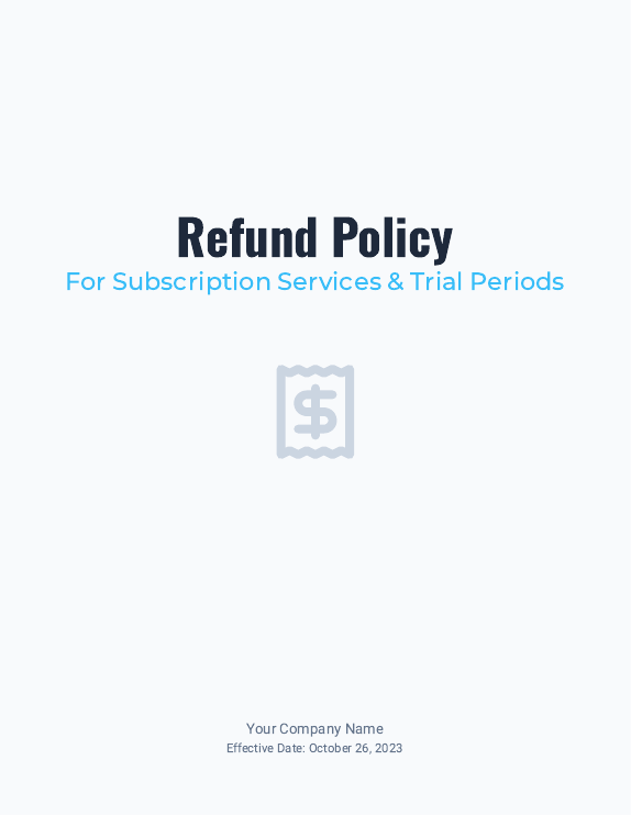 Refund Policy for Subscriptions & Trials