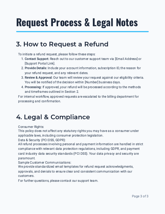 Refund Policy for Subscriptions & Trials