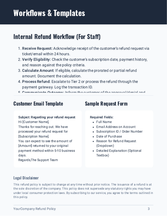 Refund Policy for Digital Subscriptions